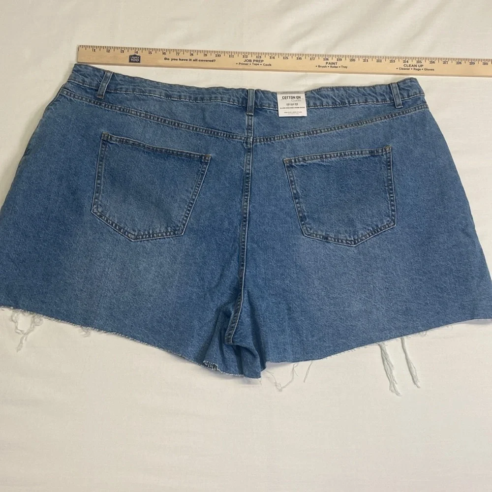 Cotton on curve high rise 90s cutoff shorts- Plus Size 24